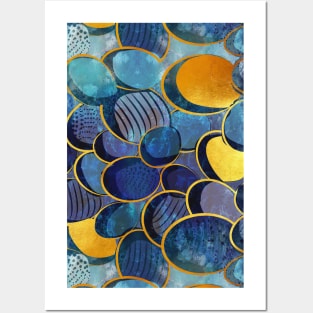 Abstract deep blue // pattern Posters and Art